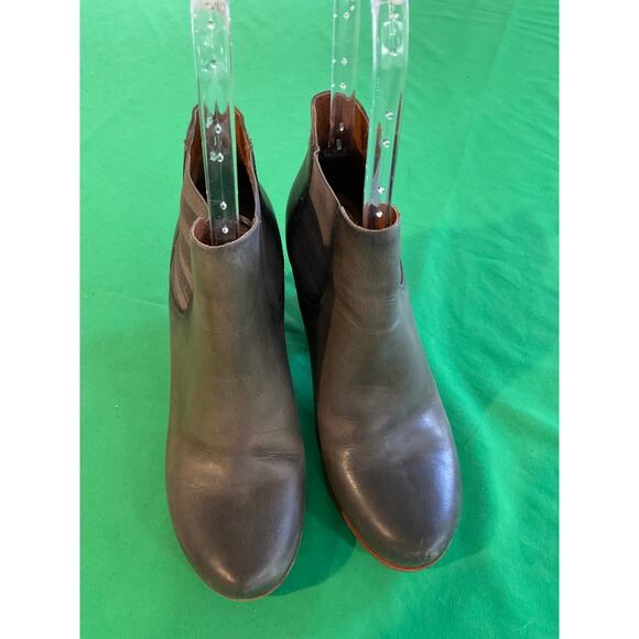 Kork-Ease Women's Gray Leather Shirome Platform Bootie Size 8M Boho - Picture 9 of 15